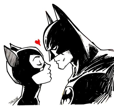 fan art catwoman|cute batman and catwoman drawing.